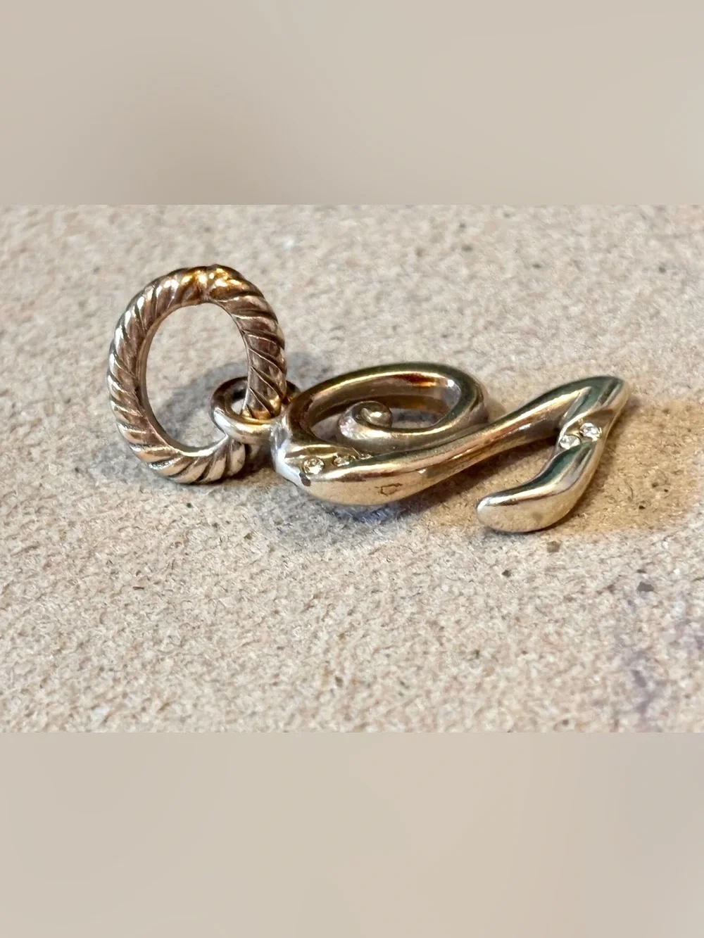 🆕 Brighton Number Two #2 charm Silver with clear crystal accents Retired